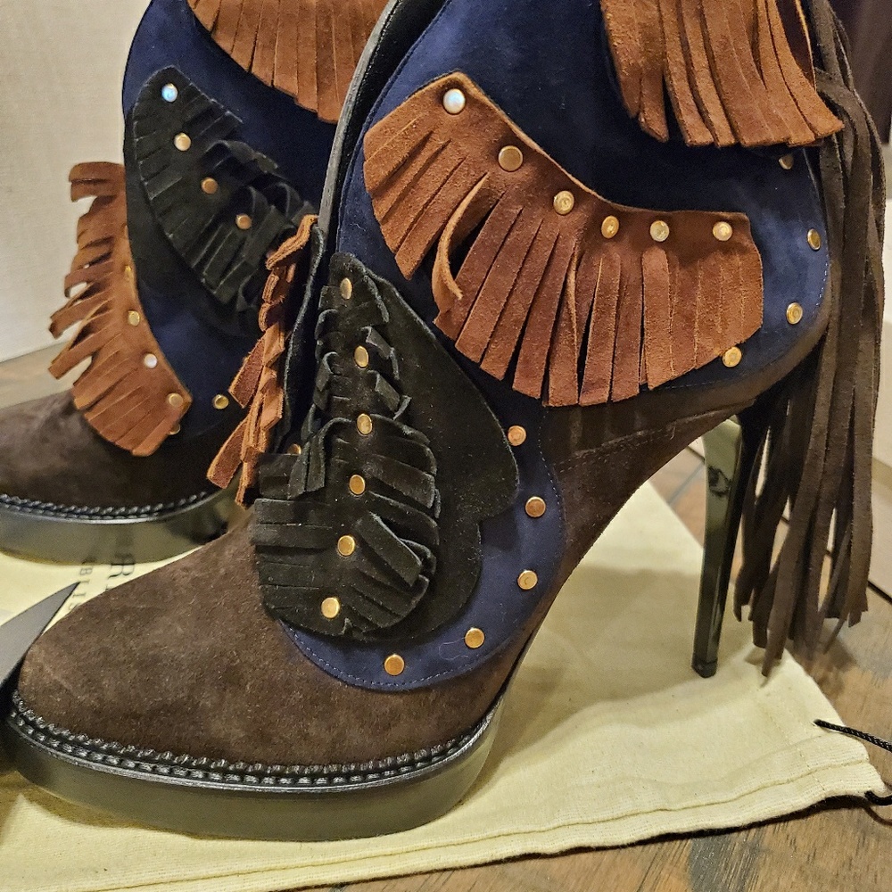 Burberry Runway Lilybell Suede Ankle Boots